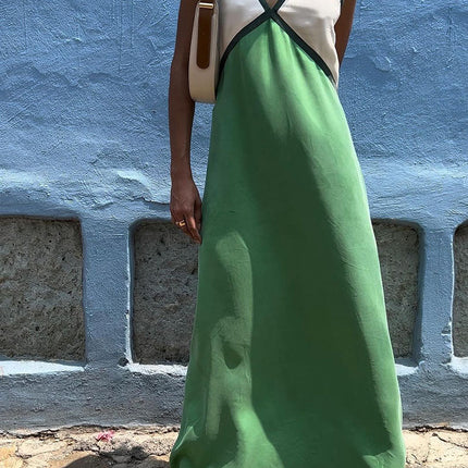 Women’s Contrast Trim Maxi Dress