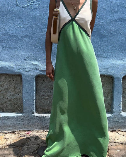 Women’s Contrast Trim Maxi Dress