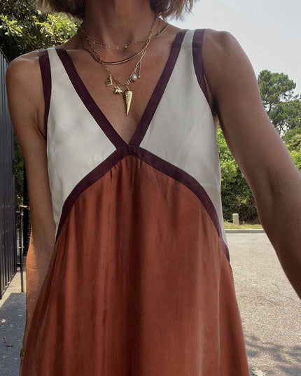 Women’s Contrast Trim Maxi Dress