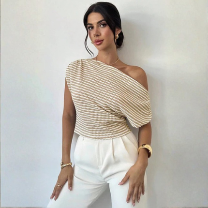 Women’s Off-Shoulder Striped Top