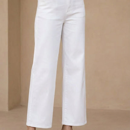 Women’s Straight-Leg Trousers with High Waist