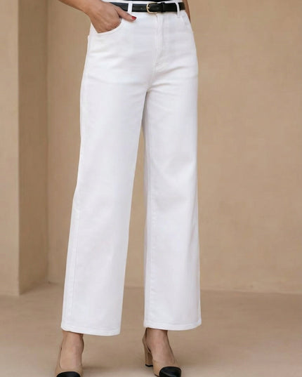 Women’s Straight-Leg Trousers with High Waist
