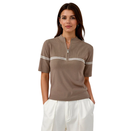 Women’s Striped Quarter-Zip Shirt