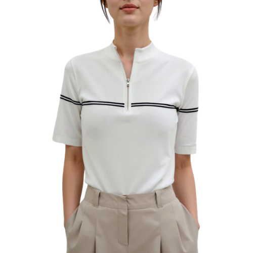 Men’s Striped Quarter-Zip Shirt