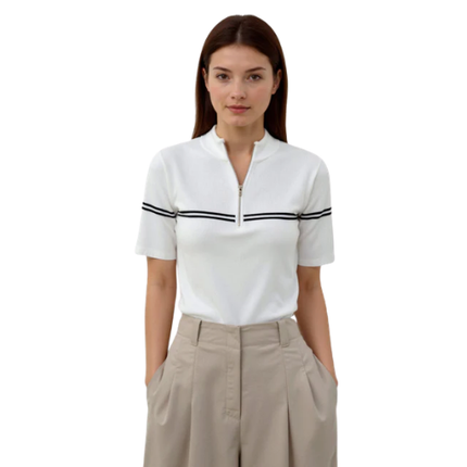 Women’s Striped Quarter-Zip Shirt