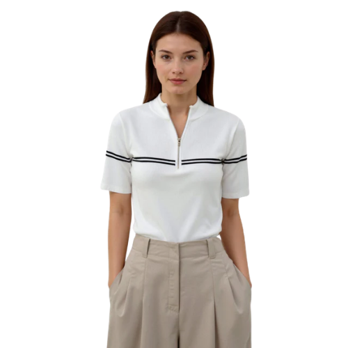 Men’s Striped Quarter-Zip Shirt
