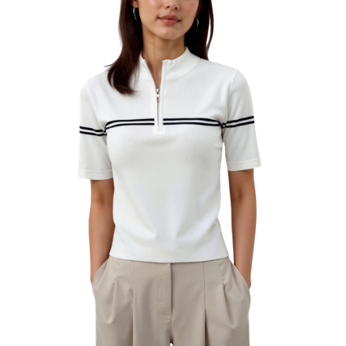 Men’s Striped Quarter-Zip Shirt