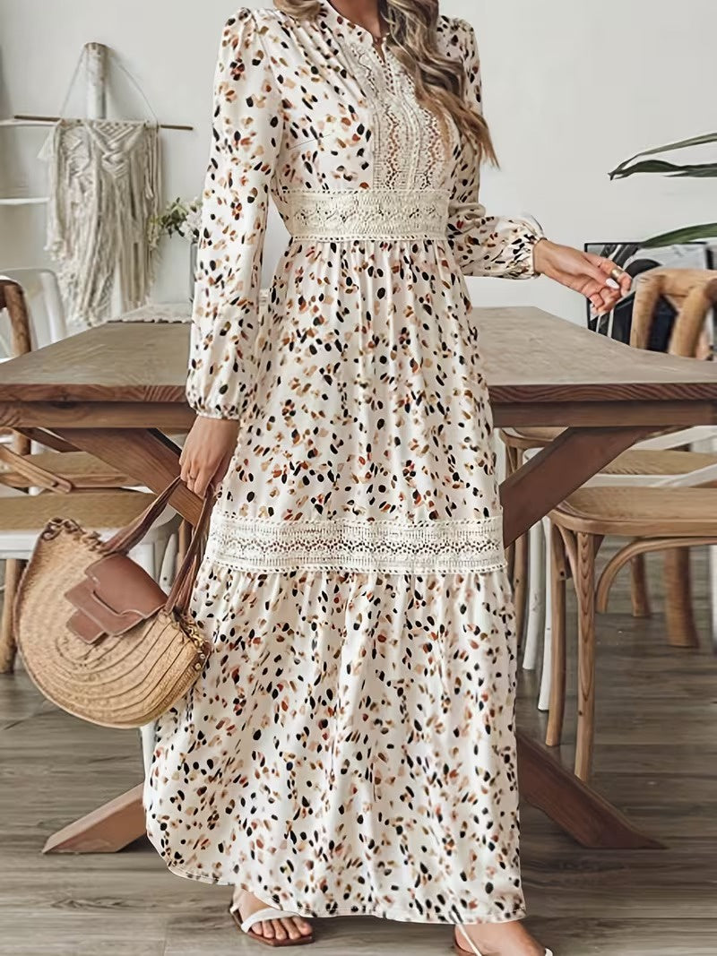 Women’s Abstract Speckled Maxi Dress