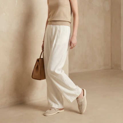 Women’s Backless Loafers with Metal Detail