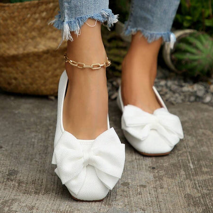Women’s Bow Detail Pointed Toe Mule Shoes