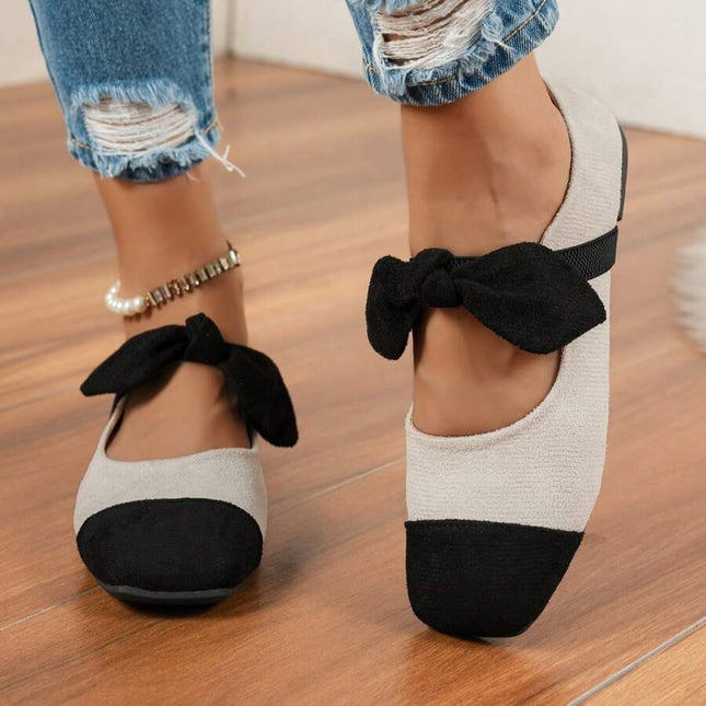 Women’s Bow Detail Pointed Toe Mule Shoes