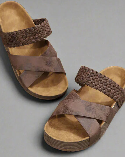 Women’s Braided Strap Slide Sandals