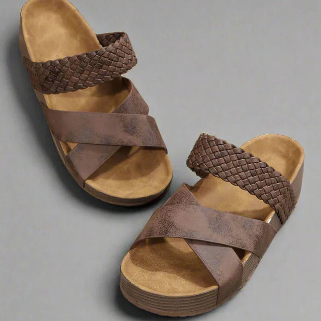Women’s Braided Strap Slide Sandals