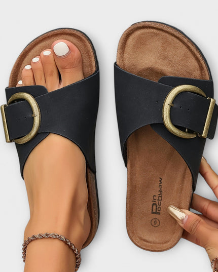 Women’s Buckle Slide Sandals