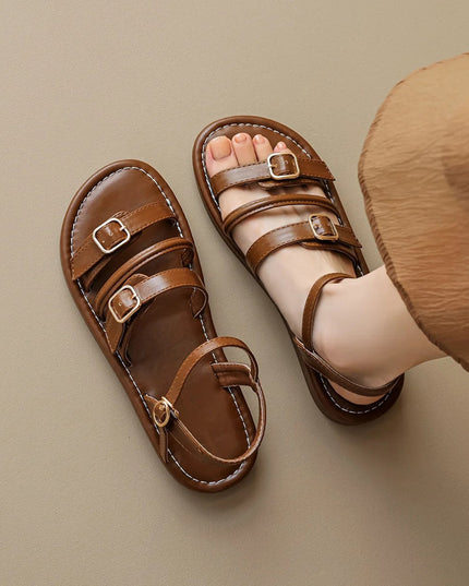 Women’s Buckle Strap Flat Sandals