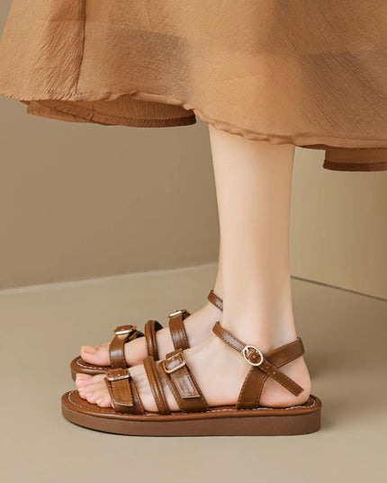 Women’s Buckle Strap Flat Sandals
