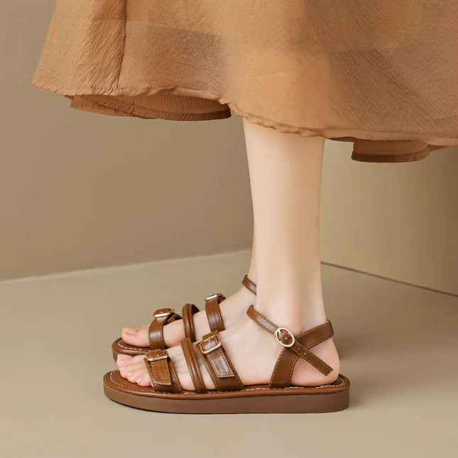 Women’s Buckle Strap Flat Sandals