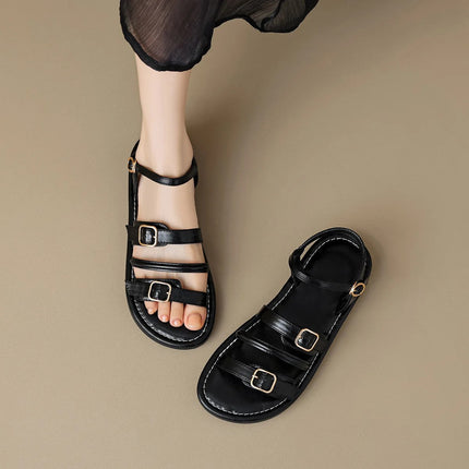 Women’s Buckle Strap Flat Sandals