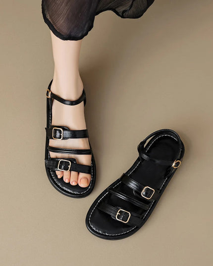 Women’s Buckle Strap Flat Sandals