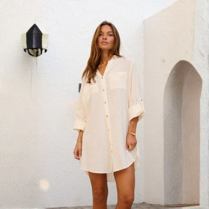 Women’s Button Front Shirt Dress