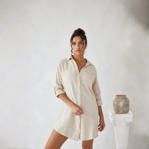 Women’s Button Front Shirt Dress