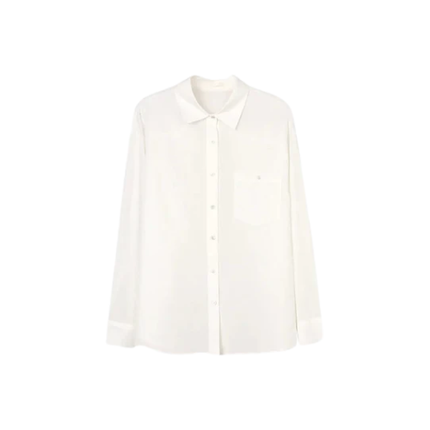 Women’s Button-Up Shirt with Collar and Chest Pocket