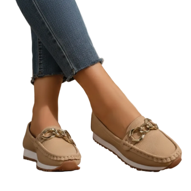 Women’s Chain Detail Wedge Loafers
