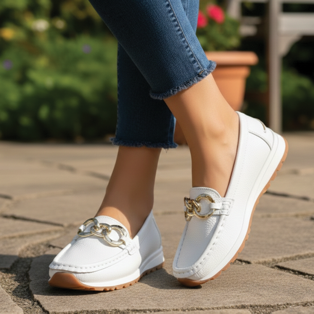 Women’s Chain Detail Wedge Loafers