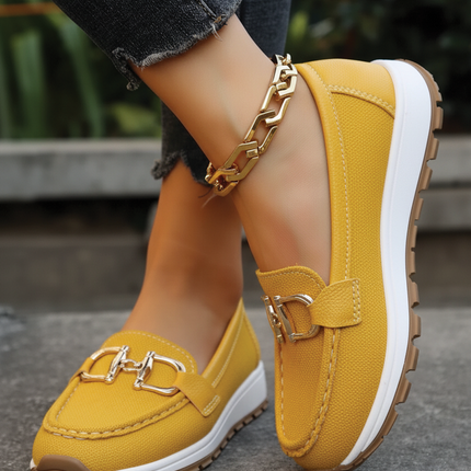 Women’s Chain Detail Wedge Loafers