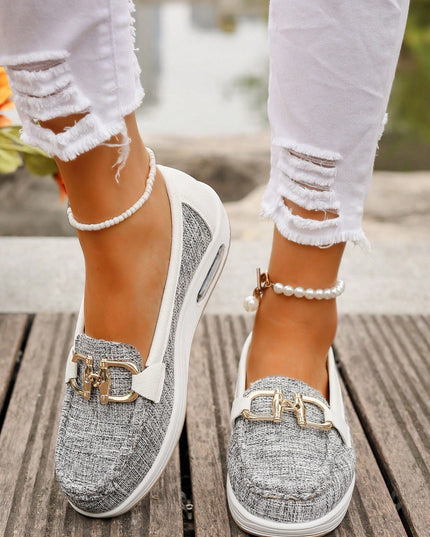 Women’s Chain Detail Wedge Loafers