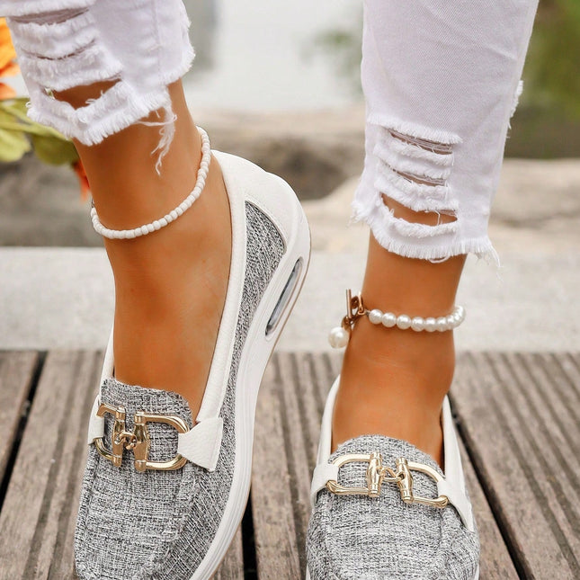 Women’s Chain Detail Wedge Loafers