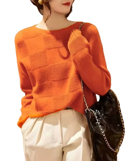 Women’s Checkerboard Knit Sweater