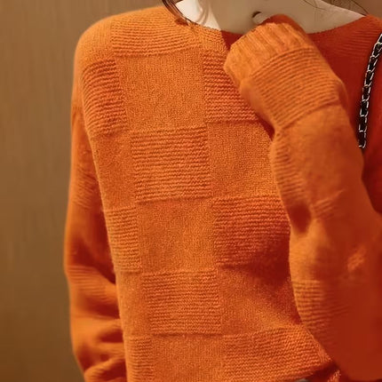 Women’s Checkerboard Knit Sweater