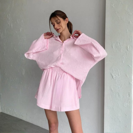 Women’s Collared Button Front Set