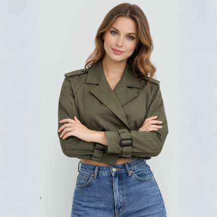 Women’s Cropped Trench Jacket