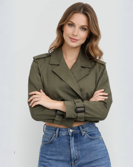 Women’s Cropped Trench Jacket