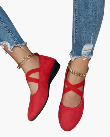 Women’s Cross Strap Flat Shoes