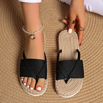 Women’s Cross Strap Slide Sandals