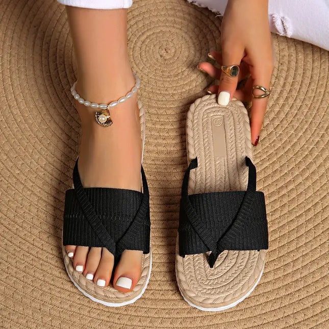Women’s Cross Strap Slide Sandals