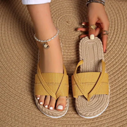 Women’s Cross Strap Slide Sandals