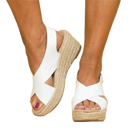 Women’s Cross Strap Wedge Sandals