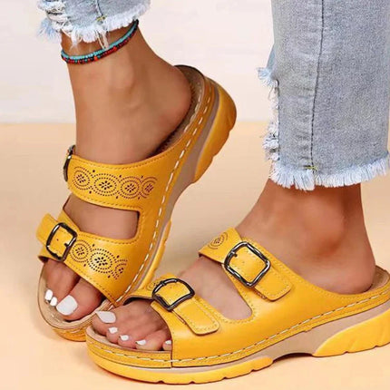 Women’s Double Buckle Slide Sandals