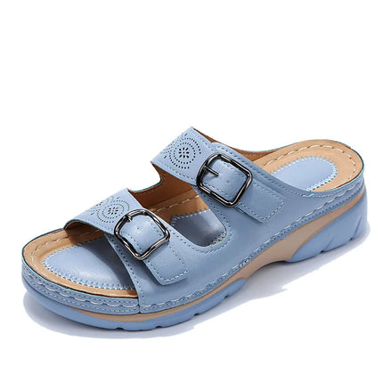 Women’s Double Buckle Slide Sandals