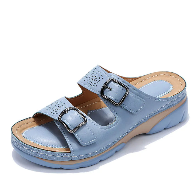 Women’s Double Buckle Slide Sandals