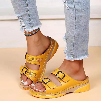 Women’s Double Buckle Slide Sandals