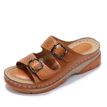 Women’s Double Buckle Slide Sandals