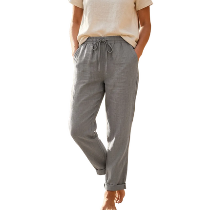 Women’s Drawstring Linen Trousers