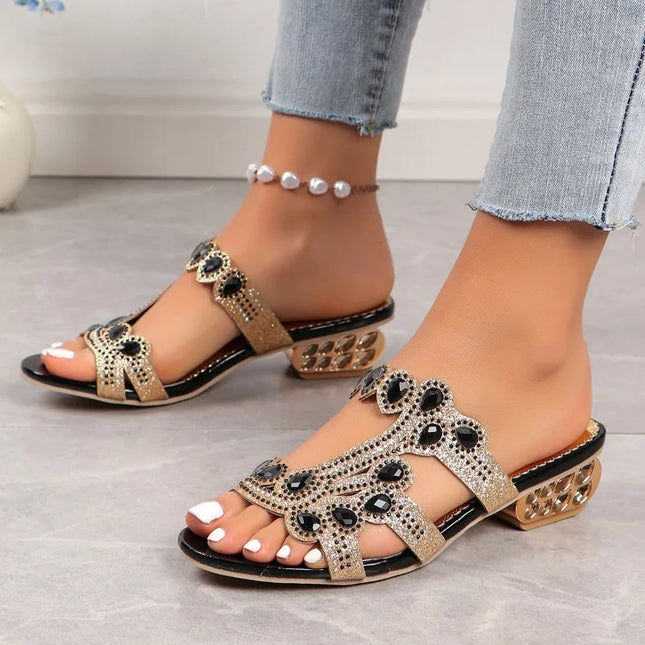 Women’s Embellished Cutout Flat Sandals