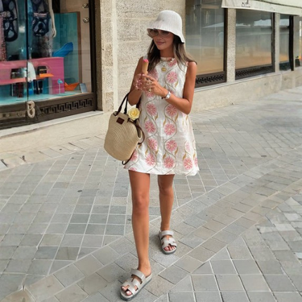 Women’s Floral Appliqué Mini Dress