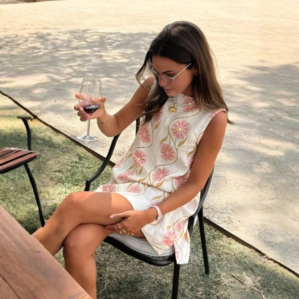 Women’s Floral Appliqué Mini Dress